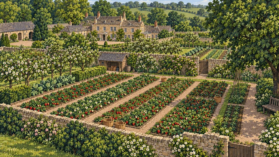 Donwell Abbey — Strawberry garden