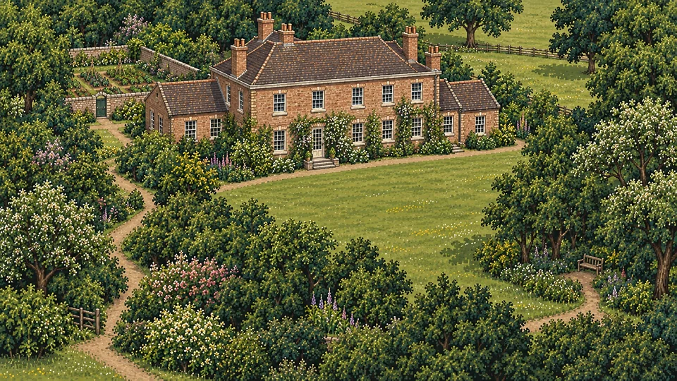 Longbourn — Behind the house