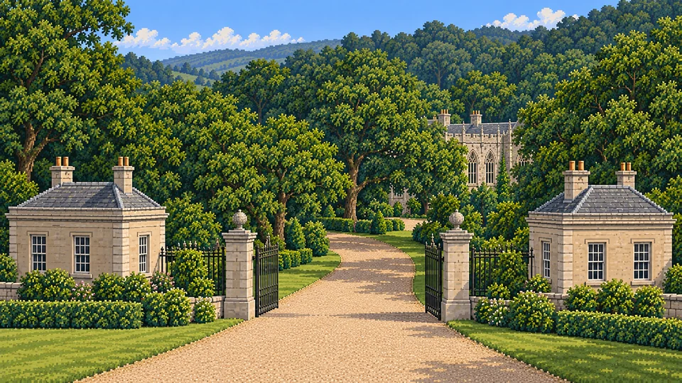Northanger Abbey — Lodge and gravel approach
