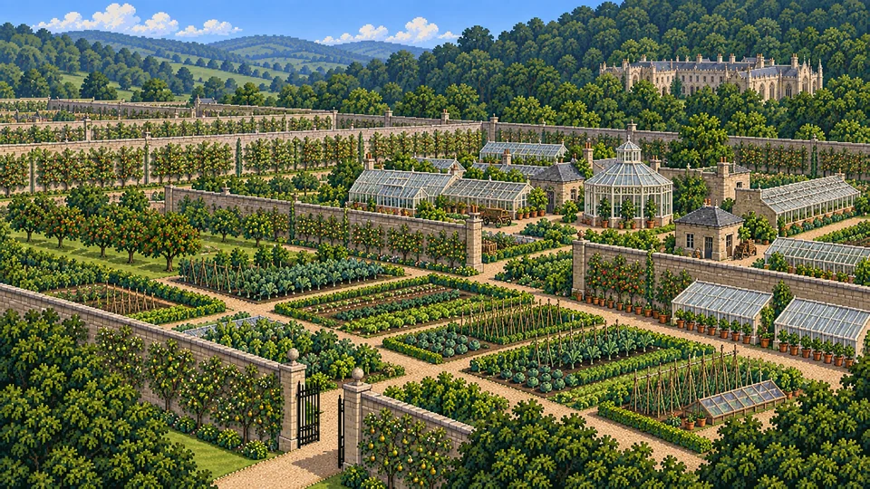 Northanger Abbey — Kitchen garden and hot-houses