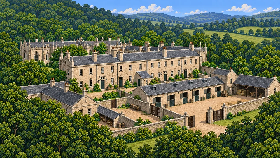 Northanger Abbey — Office range and stable yards