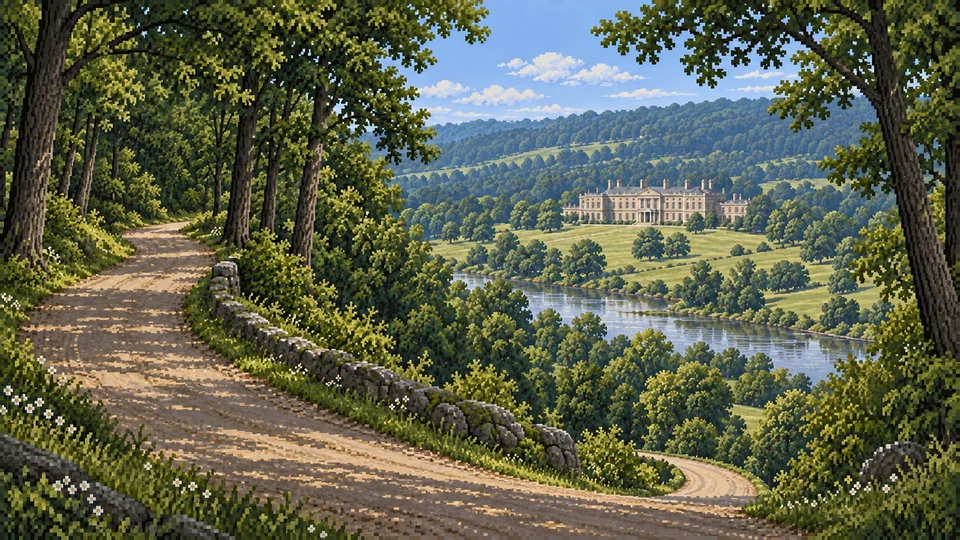 Pemberley — The approach