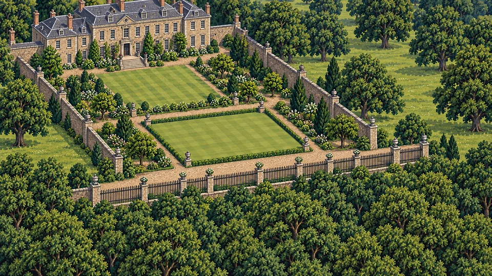 Sotherton Court — Terrace and bowling green
