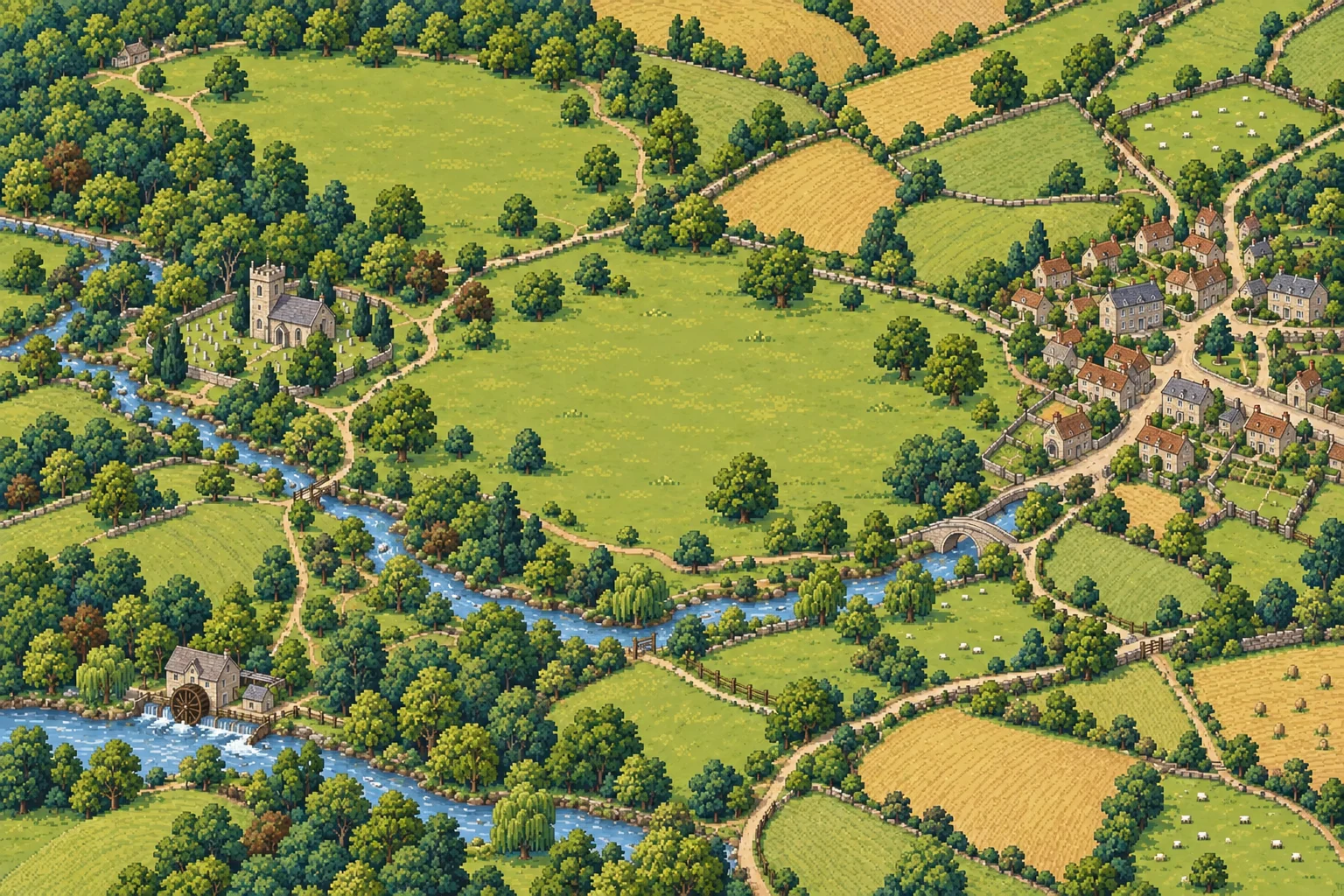 A storybook countryside used to explore places connected with Pemberley.